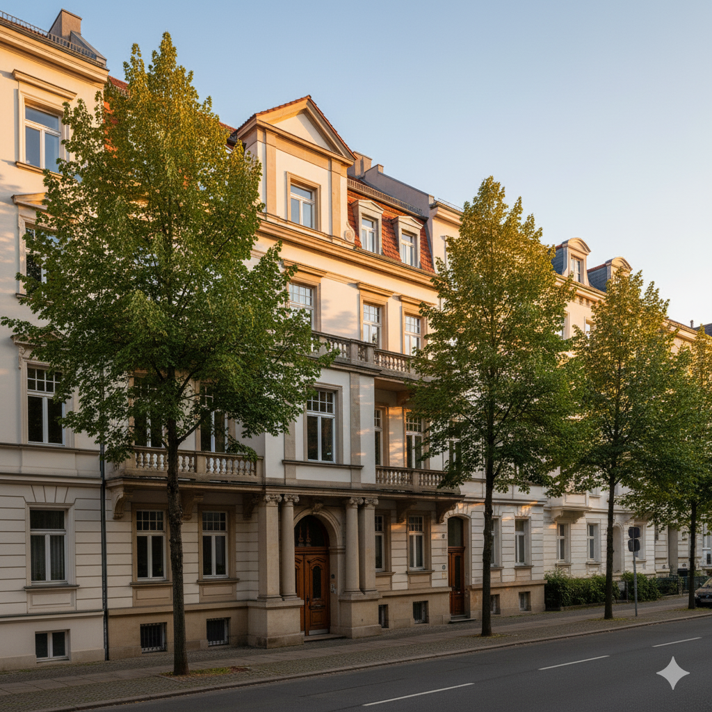 Jugenstil-Haus von der Seite